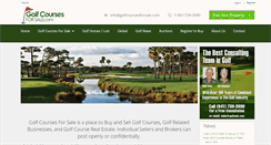 Desktop Screenshot of golfcoursesforsale.com