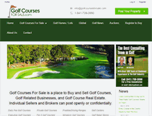 Tablet Screenshot of golfcoursesforsale.com